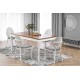 Обідній стіл розкладний Halmar Windsor 160-240x90 см дуб, білий (V-PL-WINDSOR-ST-C.DĄB/BIAŁY)