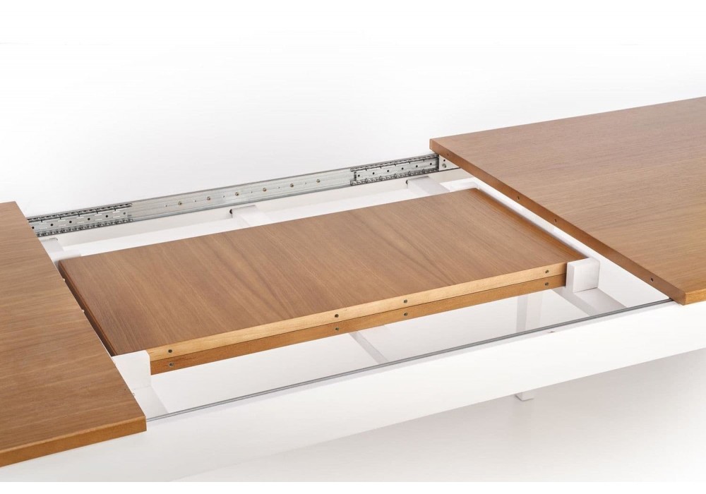 Обідній стіл розкладний Halmar Windsor 160-240x90 см дуб, білий (V-PL-WINDSOR-ST-C.DĄB/BIAŁY)