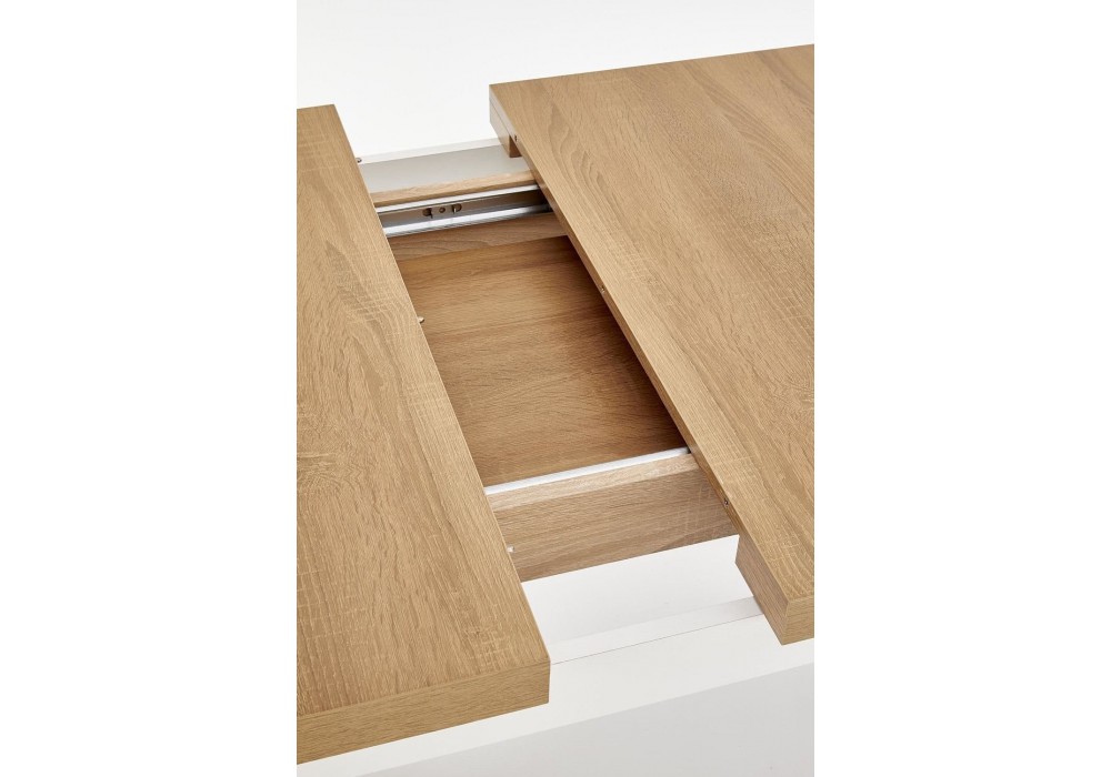 Кухонний стіл Halmar Tiago 2 140-220x80 см білий, дуб рів'єра (V-PL-TIAGO_2-ST-RIVIERA/BIAŁY)