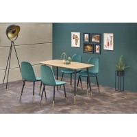 Кухонний стіл Halmar Tripolis 120x70 см чорний, дуб золот
