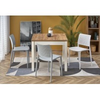 Кухонний стіл Halmar Tiago 90-125x90 см дуб крафт, білий 