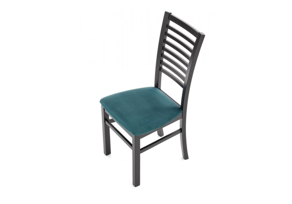 Стілець кухонний Halmar Gerard6 чорний, темно-зелений (V-PL-N-GERARD6-CZARNY-MONOLITH37)