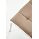 Стілець кухонний Halmar K186 хром, капучіно, білий (V-CH-K/186-KR-CAPPUCCINO)