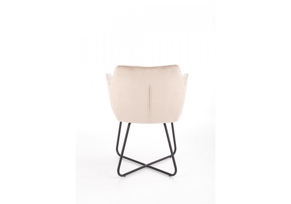 Стілець для кухні Halmar K377 бежевий, чорний (V-CH-K/377-KR-BEŻOWY)