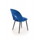 Стілець для кухні Halmar K384 чорний, темно-синій (V-CH-K/384-KR-GRANATOWY)