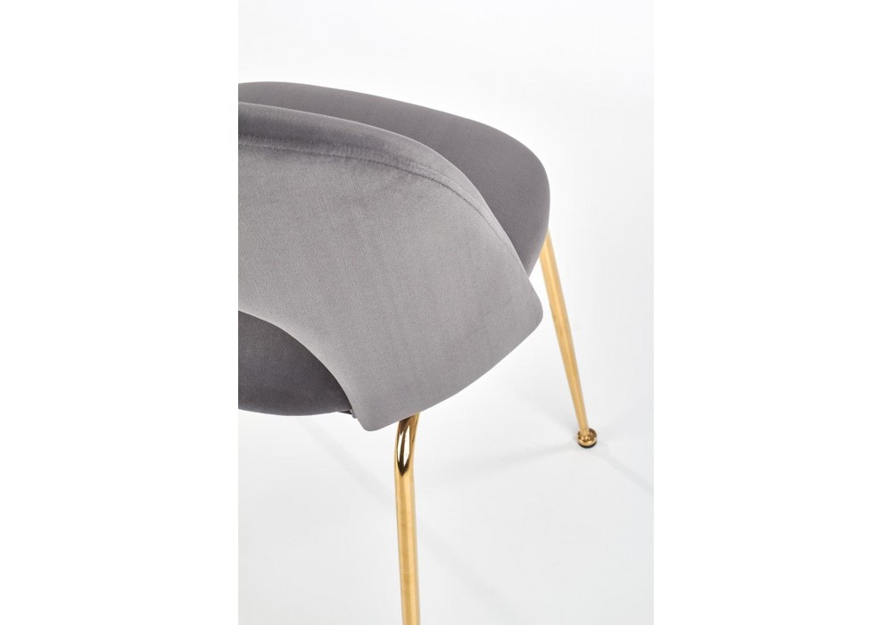 Стілець для кухні Halmar K385 золотий, сірий (V-CH-K/385-KR-POPIELATY)