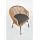Стілець для кухні Halmar K400, чорний, сірий, натуральний (V-CH-K/400-KR)