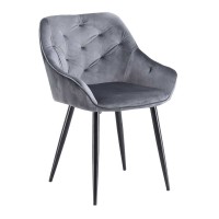 Стул для кухни Halmar K487 черный, серый (V-CH-K/487-KR-P