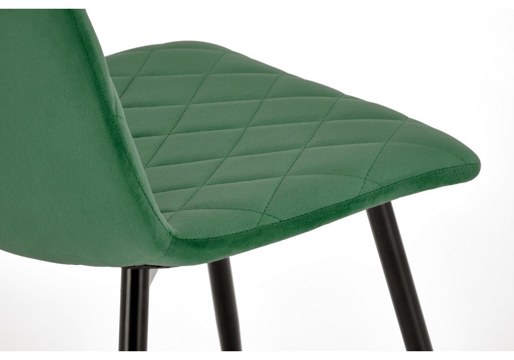 Стілець кухонний Halmar K525 чорний, зелений (V-CH-K/525-KR-C.ZIELONY)