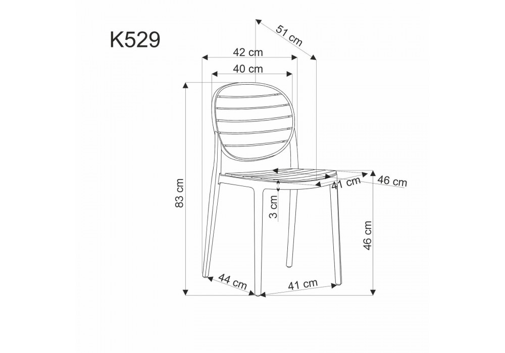 Стул кухонный Halmar K529 белый (V-CH-K/529-KR-BIAŁY/NATURALNY)