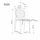 Стул кухонный Halmar K529 белый (V-CH-K/529-KR-BIAŁY/NATURALNY)