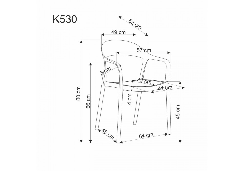 Стілець кухонний Halmar K530 білий, натуральний (V-CH-K/530-KR-BIAŁY)