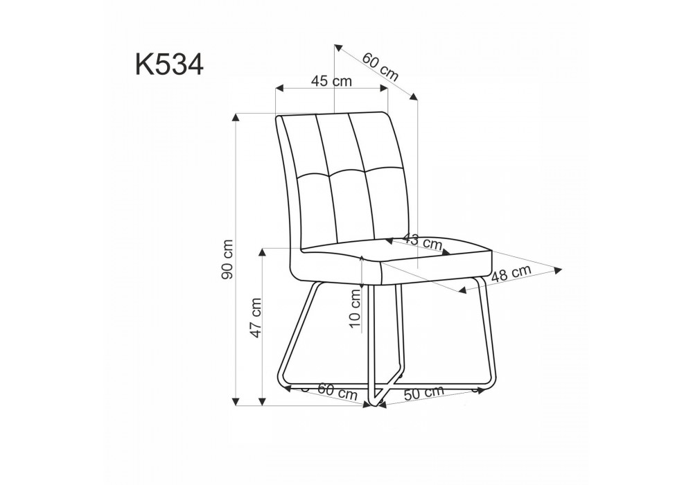 Стілець кухонний Halmar K534 чорний, бежевий (V-CH-K/534-KR-BEŻOWY)