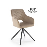 Стілець кухонний Halmar K535 чорний, бежевий (V-CH-K/535-