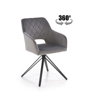Стілець кухонний Halmar K535 чорний, сірий (V-CH-K/535-KR