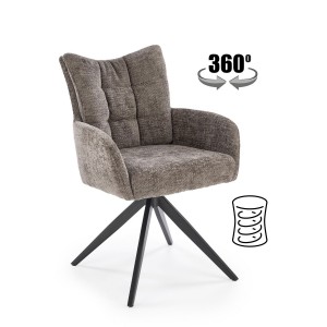 Стілець кухонний Halmar K540 чорний, сірий (V-CH-K/540-KR
