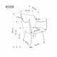 Стілець кухонний Halmar K559 чорний, сірий (V-CH-K/559-KR-POPIELATY)