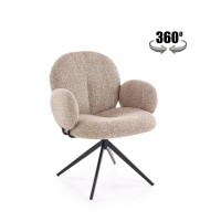 Стілець кухонний Halmar K568 чорний, бежевий (V-CH-K/568-