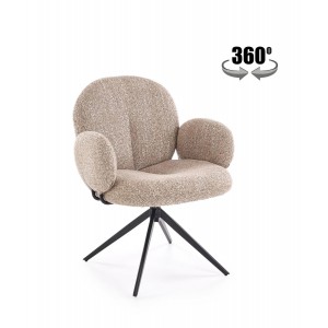 Стілець кухонний Halmar K568 чорний, бежевий (V-CH-K/568-