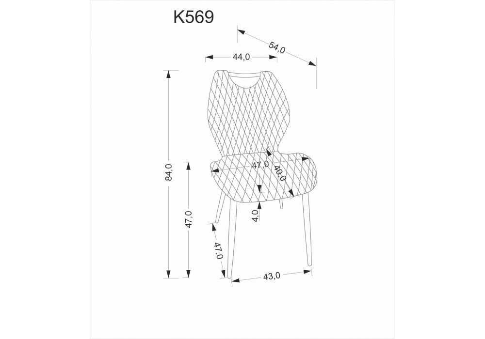 Стул кухонный Halmar K569 чёрный, бежевый (V-CH-K/569-KR-BEŻOWY)