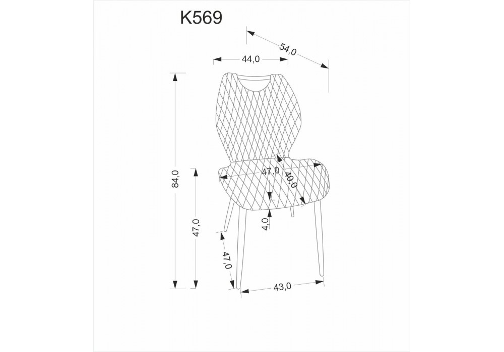 Стілець кухонний Halmar K569_CS кашемір, бежевий (V-CH-K/569_CS-KR-J.BEŻOWY)
