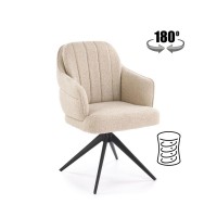 Стілець кухонний Halmar K570 чорний, бежевий (V-CH-K/570-