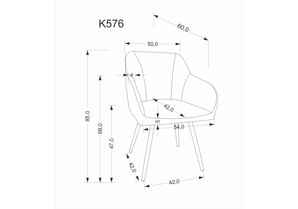 Стілець кухонний Halmar K576 чорний, бежевий (V-CH-K/576-KR-BEŻOWY)