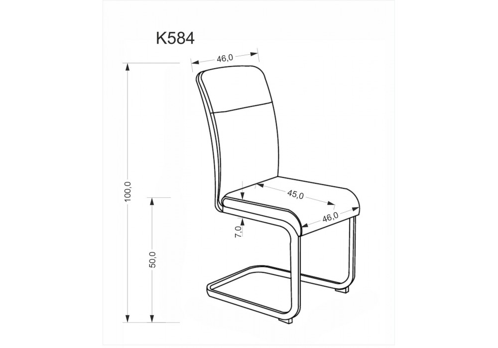 Стілець кухонний Halmar K584 кашемір, бежевий (V-CH-K/584-KR)
