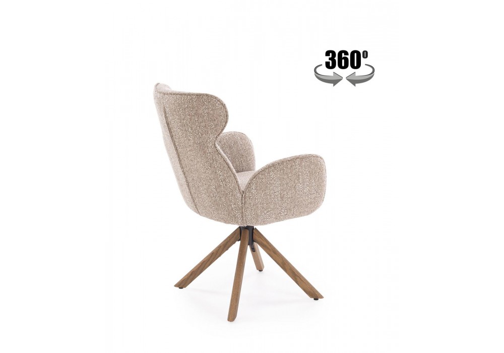 Стілець кухонний Halmar K585 горіх, бежевий (V-CH-K/585-KR-C.BEŻOWY/J.ORZECH)