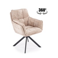 Стілець кухонний Halmar K597 чорний, бежевий (V-CH-K/597-