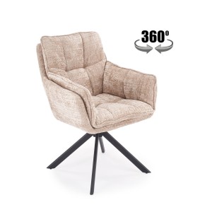 Стілець кухонний Halmar K597 чорний, бежевий (V-CH-K/597-