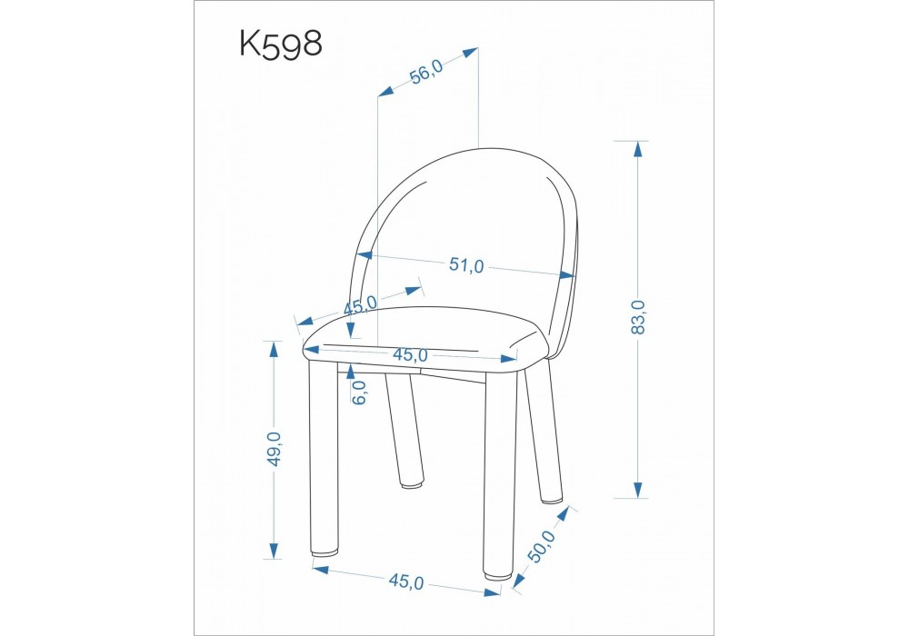 Стілець кухонний Halmar K598 коричневий (V-CH-K/598-KR-BRĄZOWY)