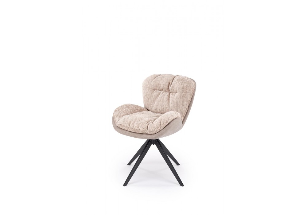 Стілець кухонний Halmar K599 чорний, бежевий (V-CH-K/599-KR-BEŻOWY)