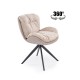 Стілець кухонний Halmar K599 чорний, бежевий (V-CH-K/599-KR-BEŻOWY)