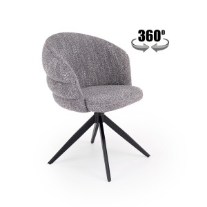 Стілець кухонний Halmar K604 чорний, сірий (V-CH-K/604-KR