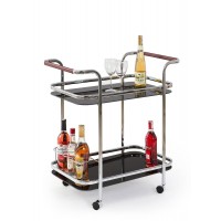 Барний столик Halmar Bar7 чорний, хром (V-CH-BAR_7-CZARNY