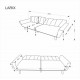 Диван Halmar Larix сірий, чорний (V-CH-LARIX-SOFA-POPIELATY)