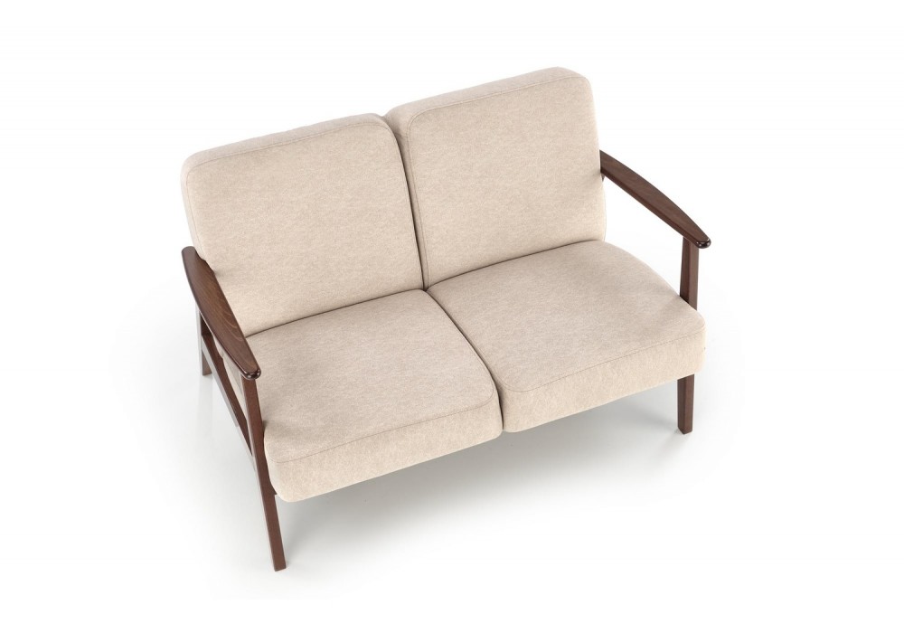 Диван Halmar Milano 2s бежевий, горіх (V-PL-MILANO_2S-SOFA-BEŻOWY)