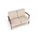 Диван Halmar Milano 2s бежевий, горіх (V-PL-MILANO_2S-SOFA-BEŻOWY)