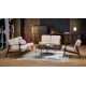 Диван Halmar Milano 2s бежевий, горіх (V-PL-MILANO_2S-SOFA-BEŻOWY)