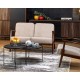 Диван Halmar Milano 2s бежевий, горіх (V-PL-MILANO_2S-SOFA-BEŻOWY)