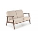 Диван Halmar Milano 2s бежевий, горіх (V-PL-MILANO_2S-SOFA-BEŻOWY)