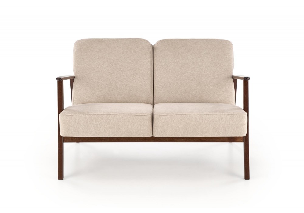 Диван Halmar Milano 2s бежевий, горіх (V-PL-MILANO_2S-SOFA-BEŻOWY)