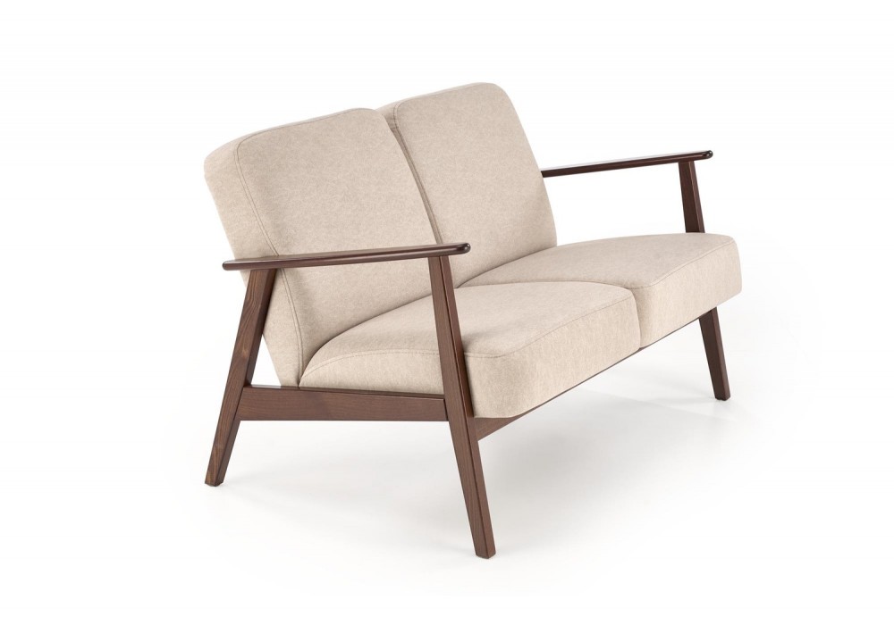 Диван Halmar Milano 2s бежевий, горіх (V-PL-MILANO_2S-SOFA-BEŻOWY)
