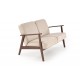 Диван Halmar Milano 2s бежевий, горіх (V-PL-MILANO_2S-SOFA-BEŻOWY)