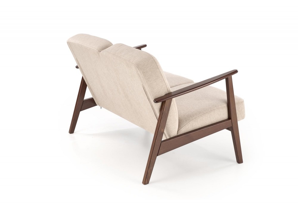 Диван Halmar Milano 2s бежевий, горіх (V-PL-MILANO_2S-SOFA-BEŻOWY)