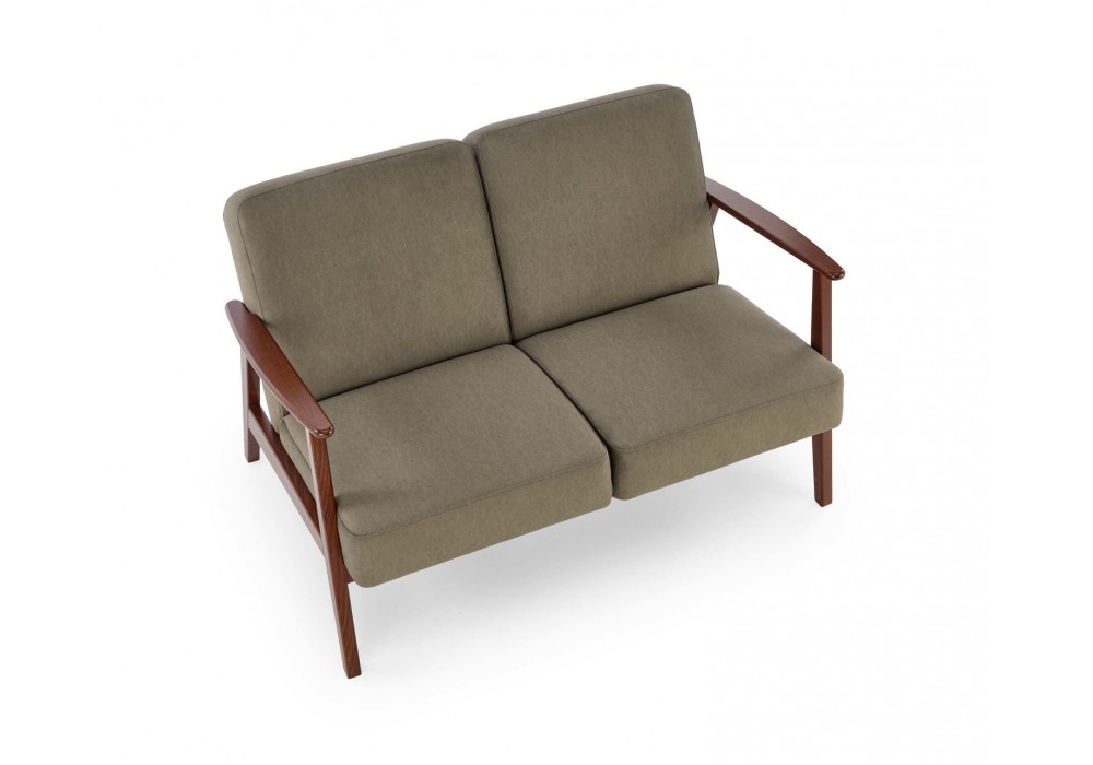Диван Halmar Milano 2s оливковый, орех (V-PL-MILANO_2S-SOFA-OLIWKOWY)
