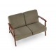 Диван Halmar Milano 2s оливковый, орех (V-PL-MILANO_2S-SOFA-OLIWKOWY)