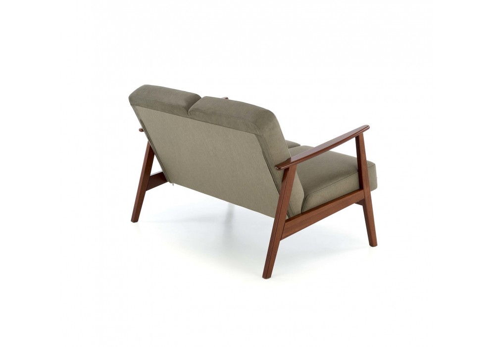 Диван Halmar Milano 2s оливковый, орех (V-PL-MILANO_2S-SOFA-OLIWKOWY)