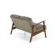Диван Halmar Milano 2s оливковый, орех (V-PL-MILANO_2S-SOFA-OLIWKOWY)